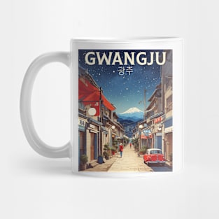 Gwangju South Korea Starry Night Travel Tourism Retro Vintage Mug